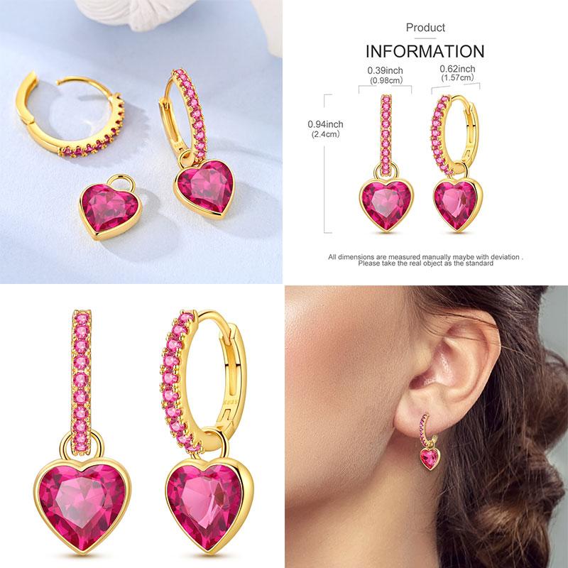 New Earrings 100% Genuine 925 Silver Women Hoop Earring Women's Wedding Engagement Girlfriend Wife Birthday Gift