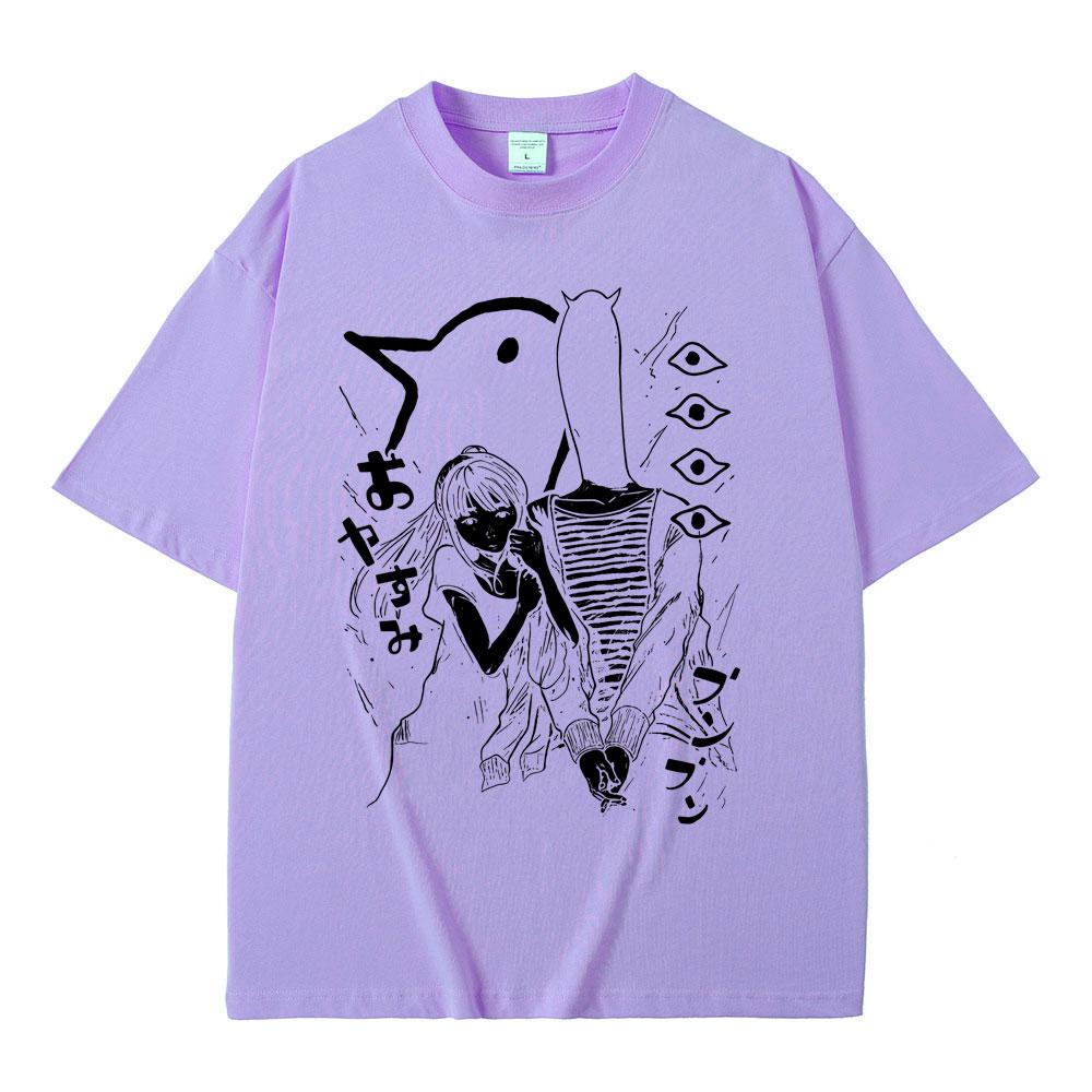 Anime Oyasumi Goodnight Punpun Graphic Tshirt Men Women Clothing Casual Cotton Vintage T Shirts Mens Manga Oversized Tshirts