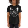 Black Cat Six Pointed Star Third Eye Gothic Goth Short-Sleeve Unisex T-Shirt
