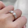 Xiaohongshu Bestseller Pearl Cable Knit Open Ring – Summer Vintage Luxury Fashion Style
