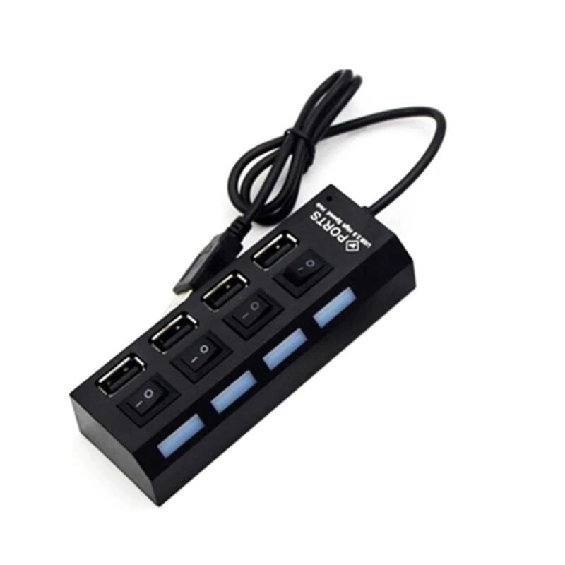 Usb Hub 2.0 Hub Usb Splitter 4 Ports Multi Usb Hub 2.0 Hab Power Adapter Extensor Computer Accessories Switch Usb Cable for Home