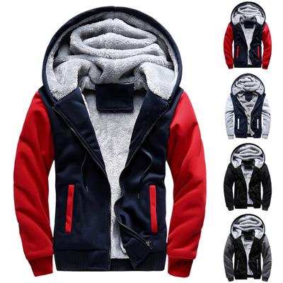 Chaqueta de manga larga con cremallera informal cálida para otoño e invierno para hombre