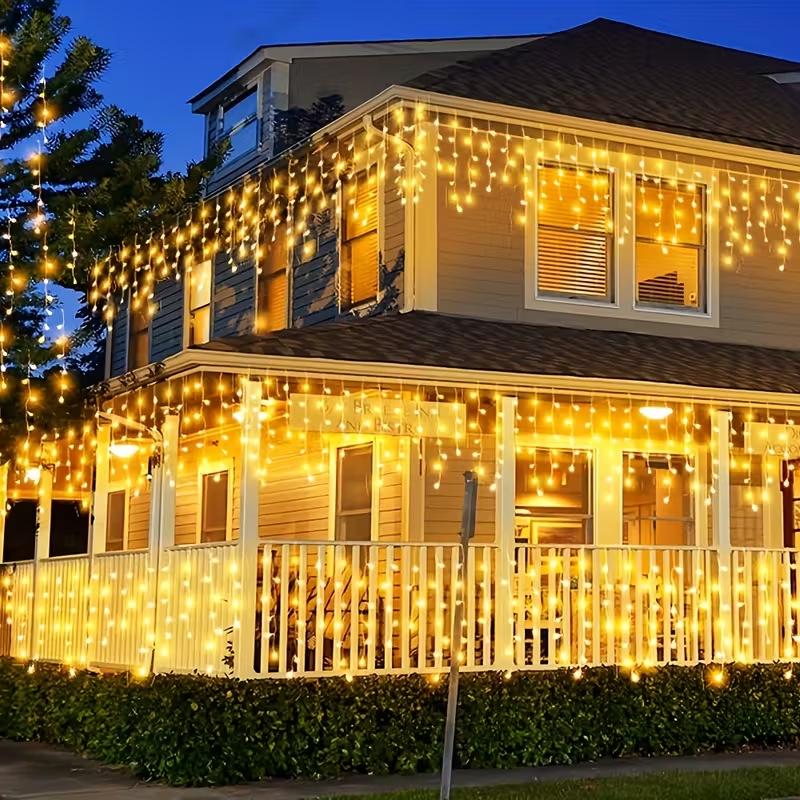 Solar-Powered Christmas LED String Lights for Outdoor Garden and Courtyard Decor