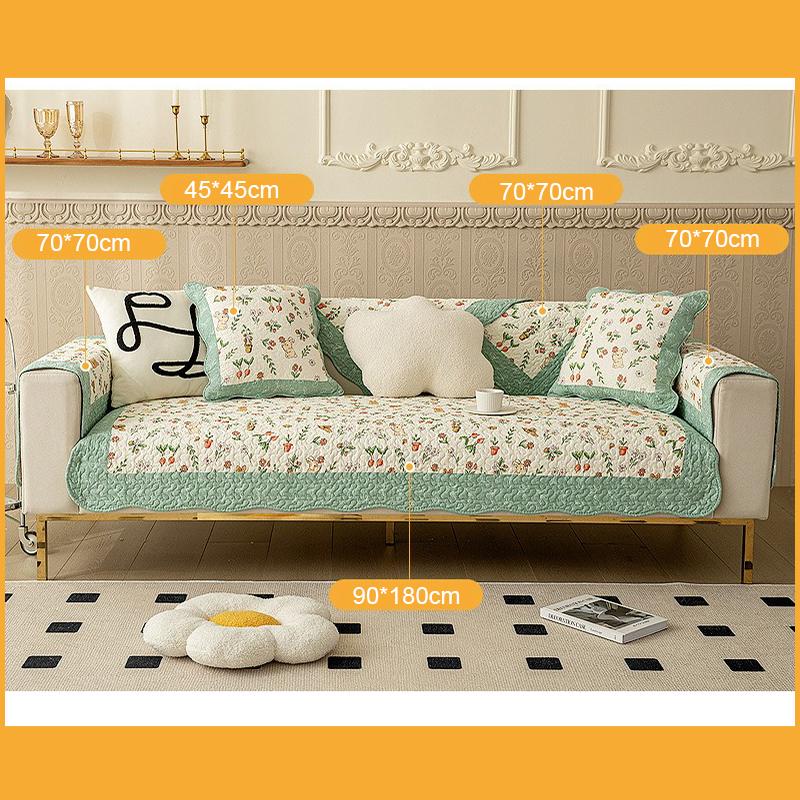Sofa Cover Cotton For All Seasons Home Sofa Cushion Printed Anti Slip Seat Cover Modern Sofa Cover Cloth Backrest Armrest Pad