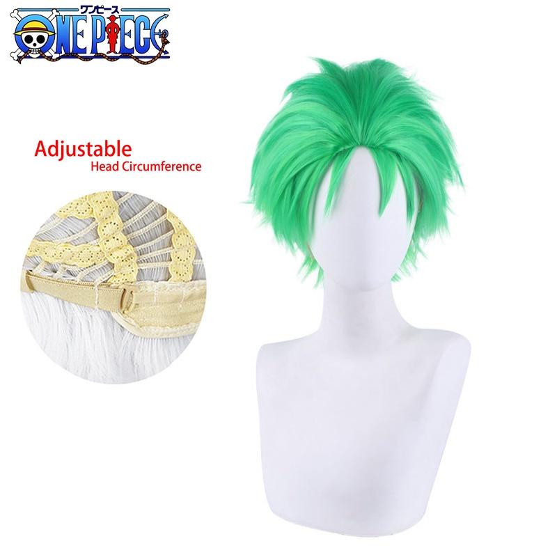 One Piece Roroya Zoro Cosplay Wig Premium Synthetic Silk Fiber Heat Resistant Halloween Costume Prop