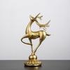 Golden Reindeer Statue Sculpture Figurine Animal Resin Material Art Handmade 3D European Style