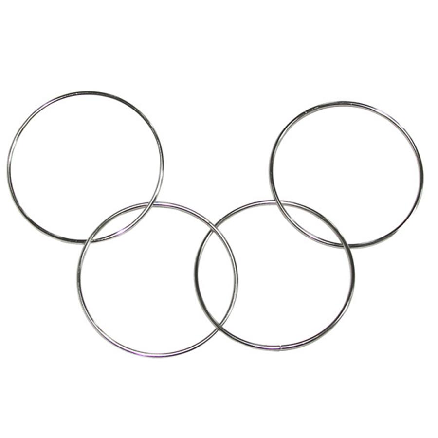 

4pcs Magic Power Rings Classical Metal Circular Decryption Magic Stage Street Close Up Magic Family Party Performance Props