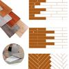 10pcs 51x15cm Self-Adhesive Wood Grain Floor Wallpaper Waterproof Wall Sticker Bedroom Living Room Toilet Kitchen Home Decor