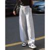 DEMANA Women's Korean Style Relaxed Fit Straight-Leg Pants