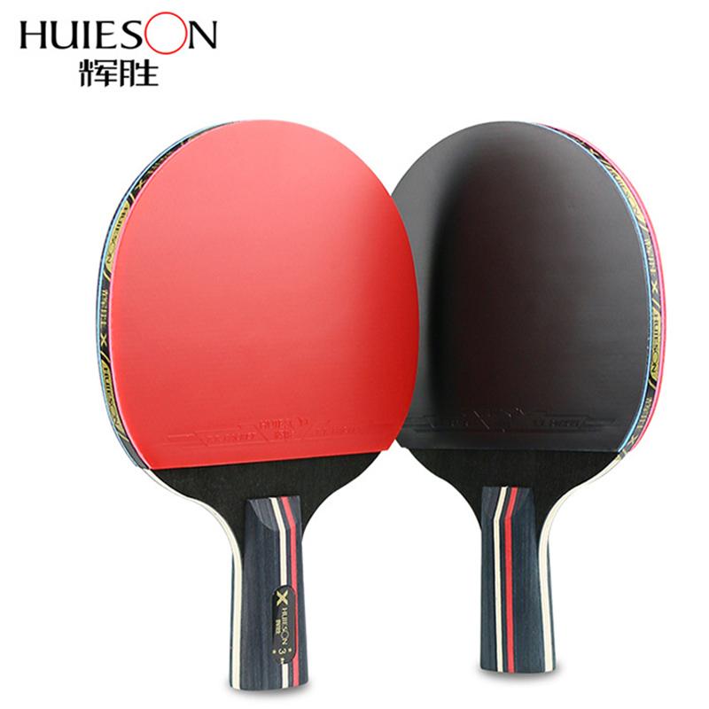 

Professional Wood Table Tennis Racket Ping Pong Bat Set 3Balls Tennis Training Rackets