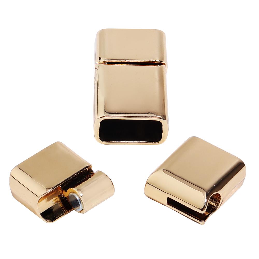 5pcs/lot Alloy Magnetic Buckle Round Square Leather Bracelet End Clasps Connector For DIY Handmade Jewelry Necklace Making