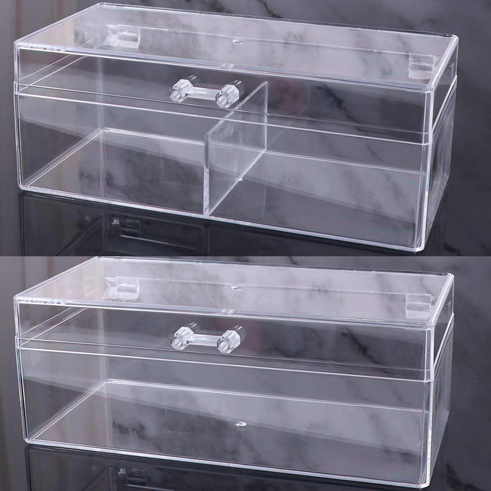 Large Capacity Photo Card Storage Box DIY Container Case with Lid Make Up Organizer  Office
