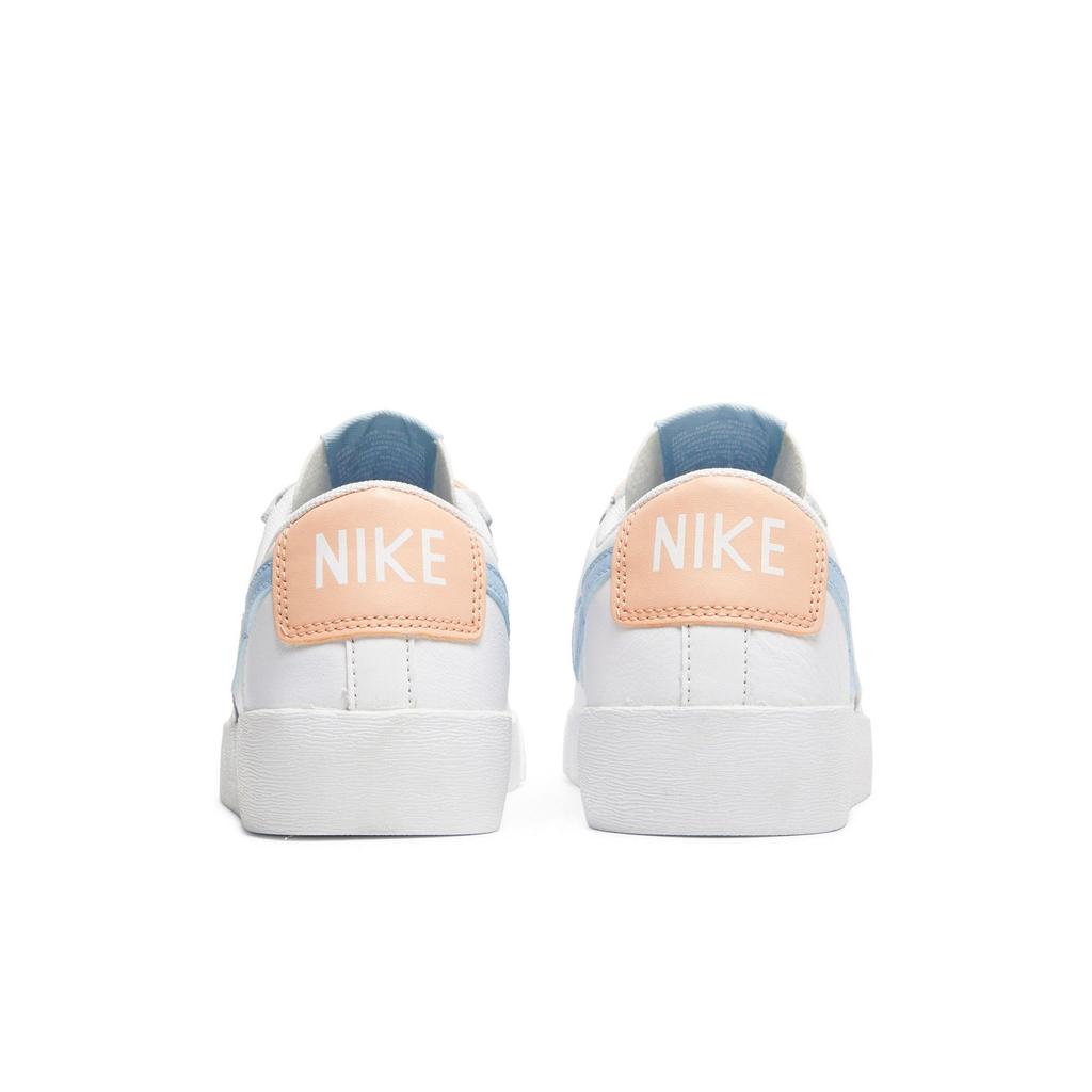 Nike Womens Blazer Low LE 'Psychic Blue' (women's sizes) White / Psychic Blue / Sunset Haze Skateboard Shoes AV9370 104