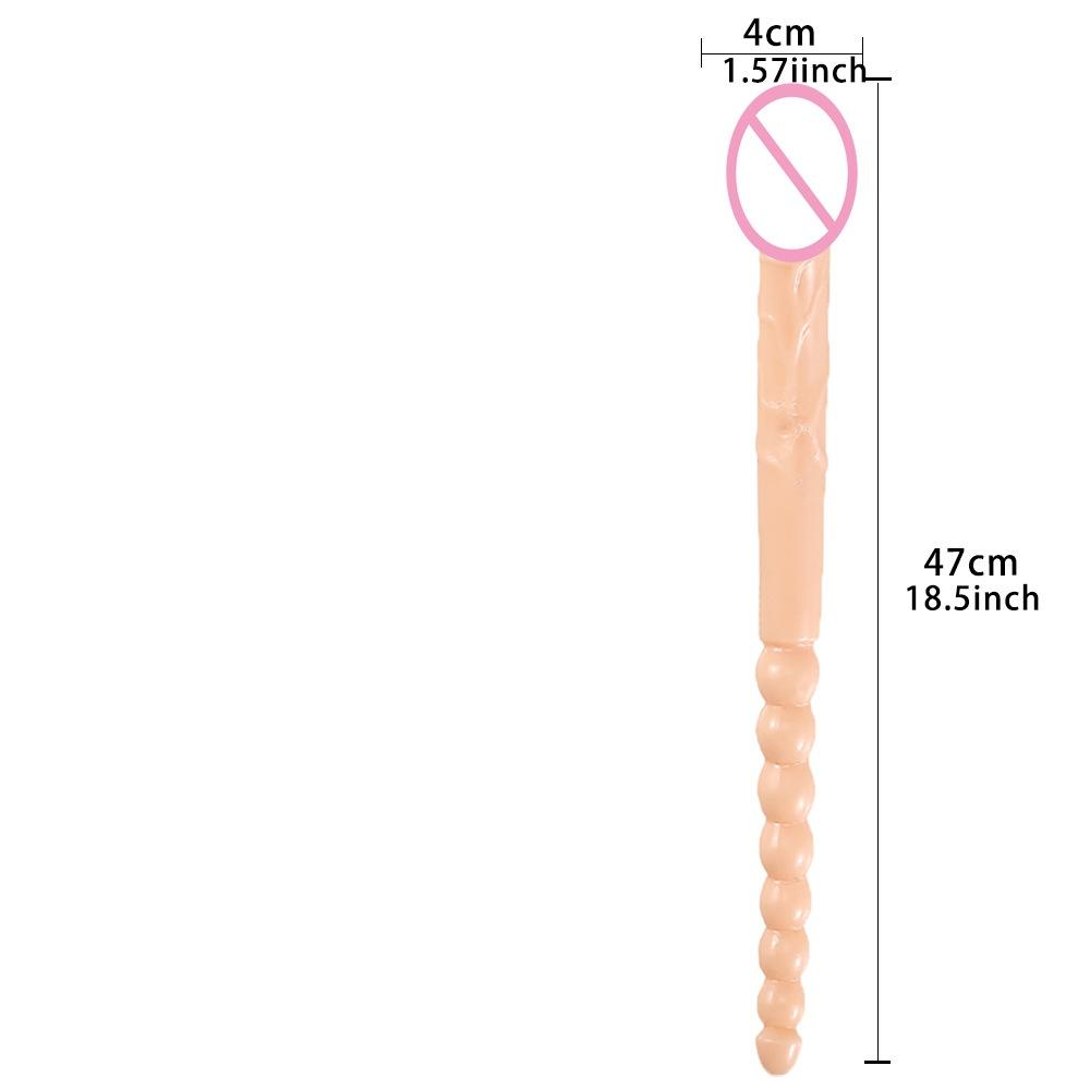Anal Beads & Penis - Shaped, 47cm Long Double - Ended Realistic Dildo, Suitable for Female Masturbation and Lesbian Erotic Use