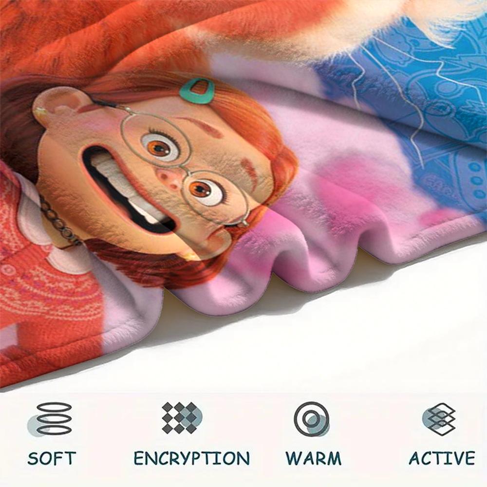 1Pc Cartoon Red Panda Print Flannel Blanket, High quality Comfortable for All Seasons, Home Decor, Warmth and Comfort, Perfect for Gifts