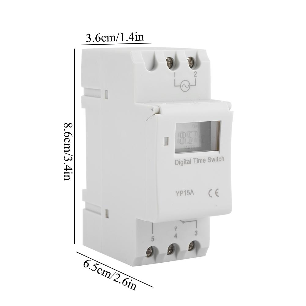 16A Digital LCD Power Timer Programmable Relay Time Switch (AC220V)
