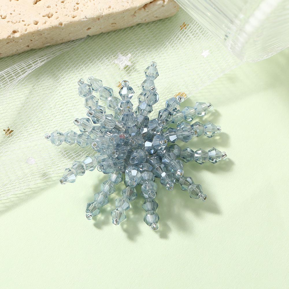 Handmade Braided Imitation Crystal Flower Jewelry for Earrings, Clothing, Hats, Bags