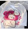 Women's Summer Bear & Rabbit Cotton T-shirt - Short-Sleeve, Loose Fit, Trendy Design