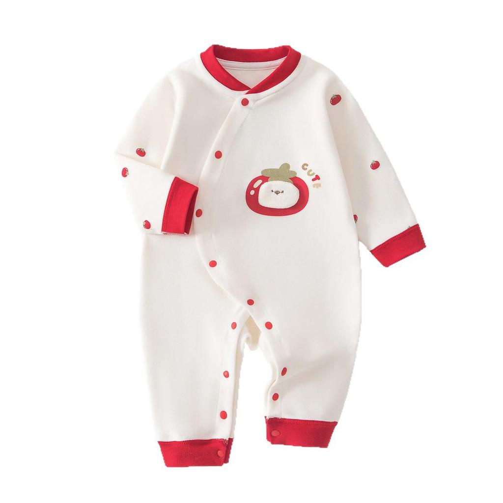 Pure Cotton Newborn Jumpsuit: Spring/Autumn Baby Romper, Full Moon Clothes, Hundred Days, Winter Wear & New Year's Outfit