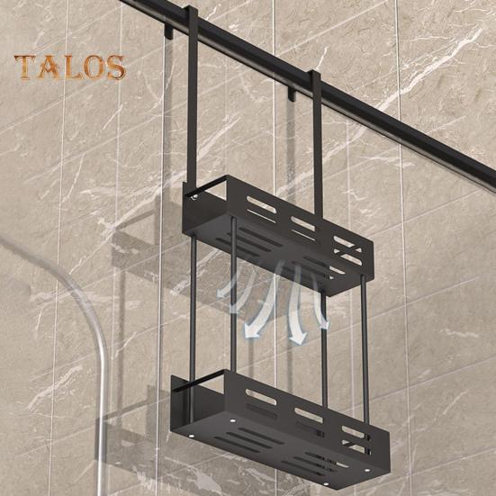 Shower Caddy Hanging Storage Rack Strong Load-bearing Easy Assembly Double Layer Bathroom Organizer Basket