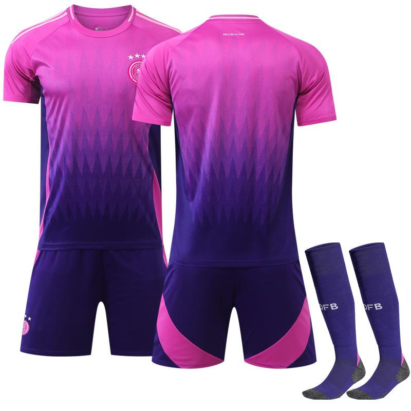 Germany Away Football Jersey Number Crosskimich Purple European Cup Jersey Custom Short-sleeved Jersey