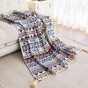 Sofa Blanket Home Picnic Mat Travel Blanket Bed Thickened Large Soft Blanket Knitted Tassel Sofa Blanket Decorative Shawl