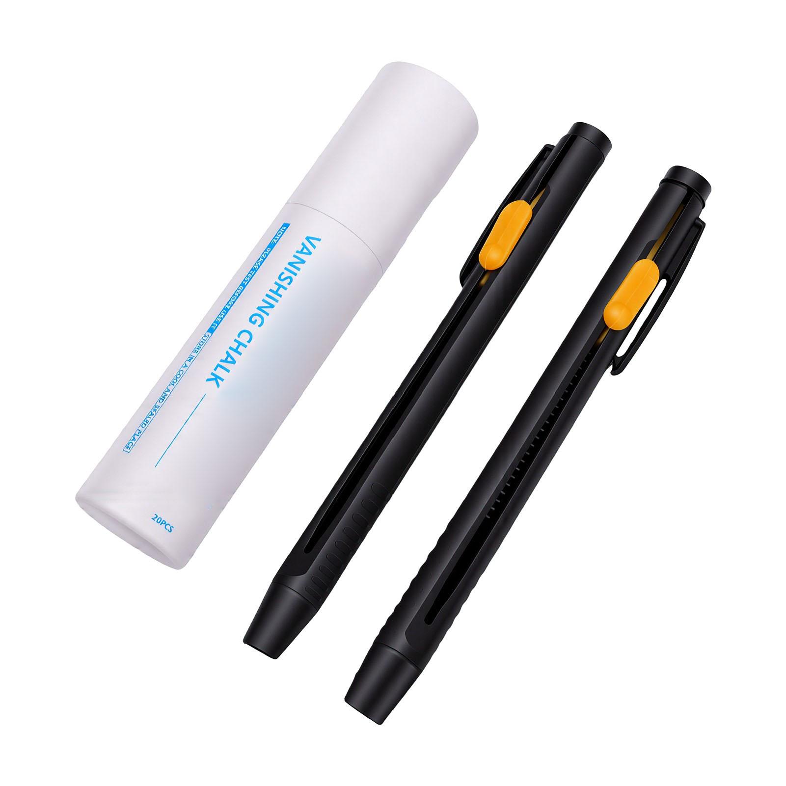 2PCS Stylos thermiquement effaçables Rétractables Marqueur pour tissu à coudre Crayon pour matelassage Couture Dark Blue