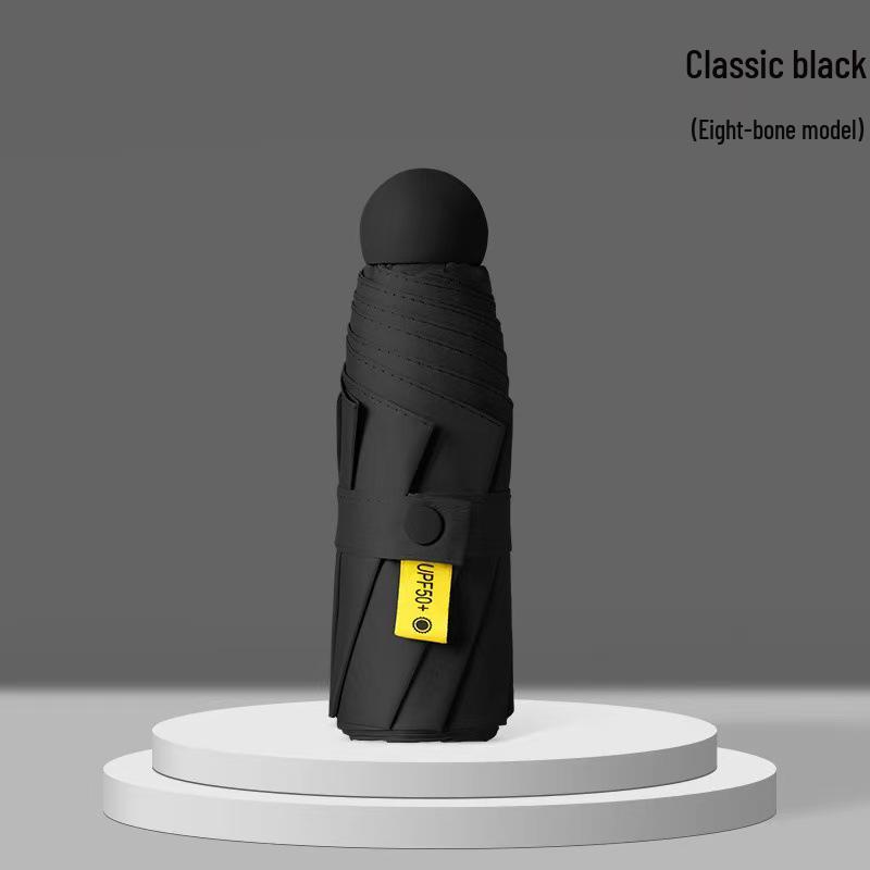 Women's Compact Mini Umbrella, UV Protection, Sunscreen, Dual-use Sun & Rain Pocket Sunshade