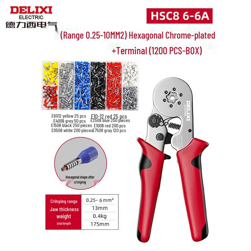 DELIXI Wiring Terminal Crimping Pliers
