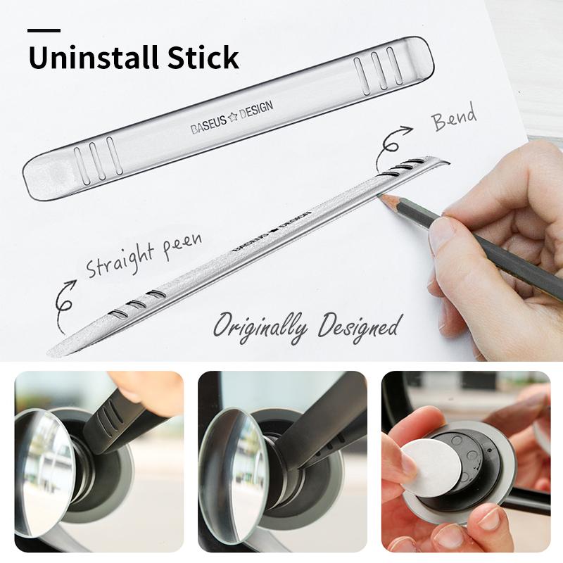 2Pcs Car Mirror HD Convex Mirror Blind Spot Auto Rearview Mirror 360 Degree Wide Angle Vehicle Parking Rimless MirrorsAA