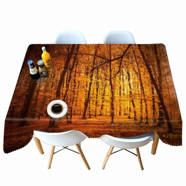 Mangrove Forest Tree Landscape Pattern Tablecloth Thicken Cotton Rectangular Round Table Cloth For Wedding Picnic Party