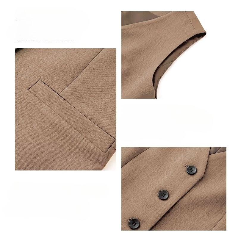 Design Women Vest Layered Professional Stylish Sleeveless Waistcoat Casual Outerwear