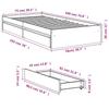 Bed Frame with Drawers Black 75x190 cm Particleboard