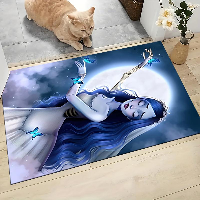 1Pc Ghostly Bride Butterflies Carpet Rug Customizable Soft Washable Antislip Home Living Room Sofa Mats Personalized Rug 0917156