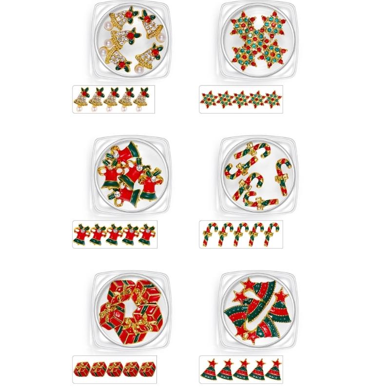 Christmas Nail Charms Lovely Snowman Nails Art Charms Nail Supplies Santa Claus Nails Art Decorations for Women Girls