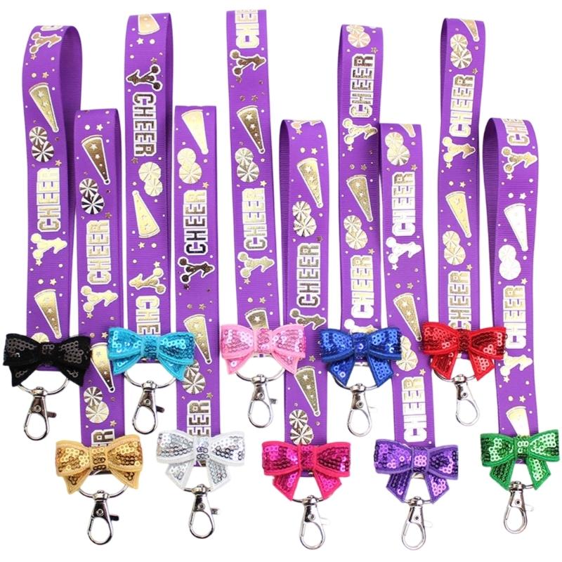 Pack Of 10 Cheerleader Keychains Soft Polyester Accessories For Sports Enthusiasts Sturdy And Lightweight Design