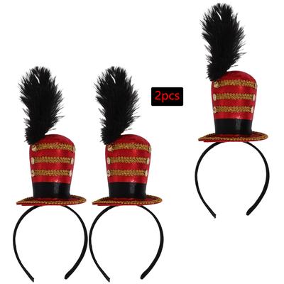Fascinators Headband Mini Top Hat Circus Ringmaster Small Hair Hoop New Year Halloween Carnival Costume Lion Tamer Headpiece