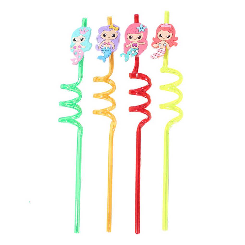 4 Pieces Silicone Straws Festival Party Milk Juice Coffee Tea Decor Straws Home Bar Kitchen Tableware Serveware