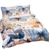 Bedding Set 220x200 COTTON SATIN Digital Print Blue Butterflies