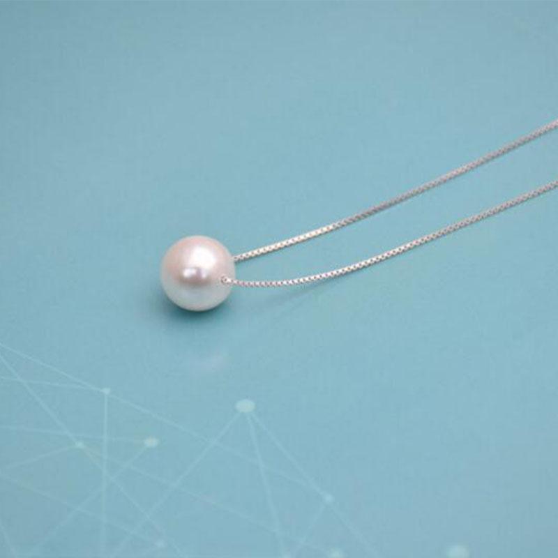 Xiaomi Silver color Jewelry Simple Hot Fashion 10mm Simulated Pearl Chain Necklace kolye collares bijoux femme