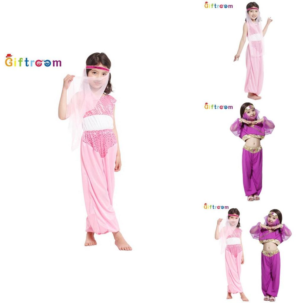 Enchanting Arabic Girl Cosplay Dress For Halloween Party And Stage Performances