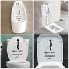 3 Pcs Funny Toilet Stickers, If You Miss Clean Your Piss Funny Decals, Wall Art Sign Decor, Removable Toilet Seat Quote Murals for Toilet WC Restroom