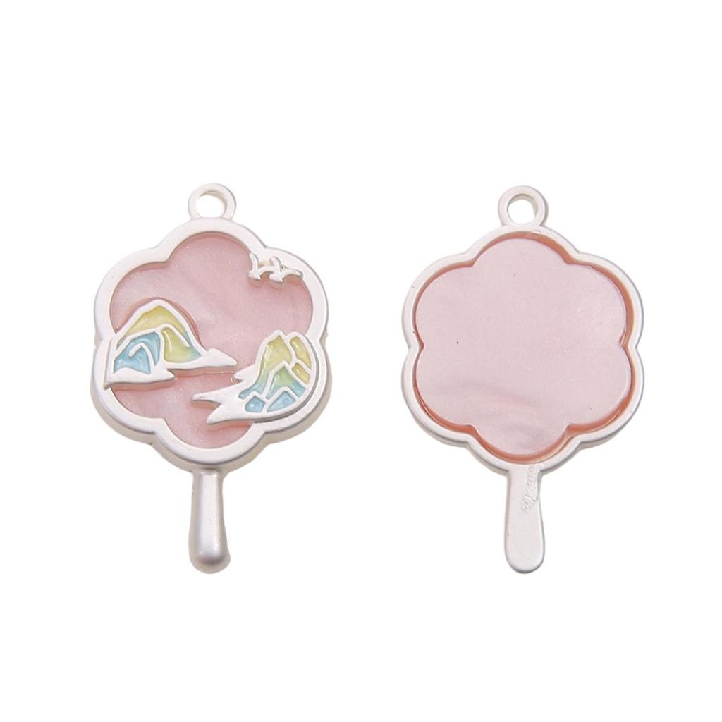 1pc/bag Alloy Matte Dripping Oil Pendant DIY Bracelet Necklace Earrings Jewelry Accessories