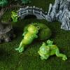 Playful Garden Figurine Micro Landscape Ornament Frog Design Resin Figurine Hand Painted Waterproof Decorative Ornament Decor for Succulent