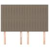 Tête de lit - Maison Exclusive - Tissu taupe - Hauteur réglable - Pieds en bois - 144×5×118/128 cm