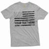 Custom USA Flag Add Your Text T-shirt Personalized Customizable Patriotic Shirts