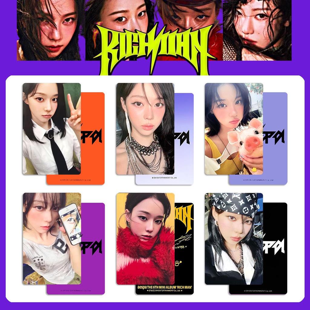 Aespa Rich Man Official Photo Card Album with Bonus WVS K4 AM Benefit Card