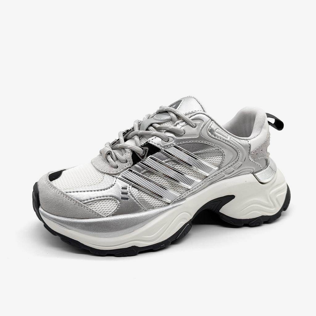 Ins Trendy Men's and Women's Retro Thick-soled Raised Three Bars Outdoor Hiking Wear-resistant Couples with the Same Dad Shoes