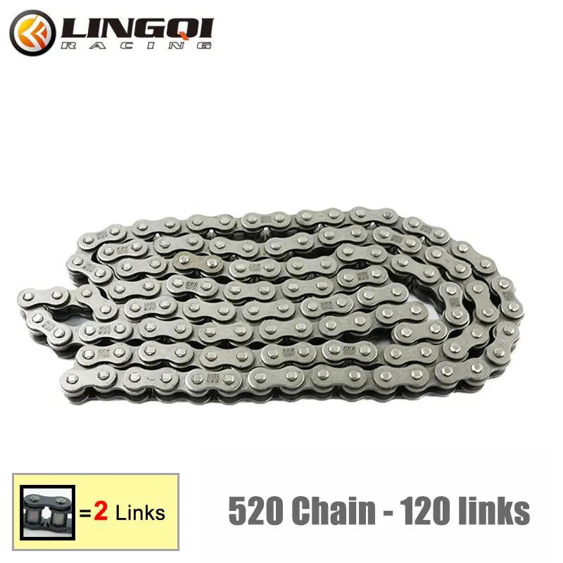 LINGQI 520 Chain 100 Link 110 120L Drive Chains With Links For ATV Quad MX Enduro Motocross Racing Universal Parts Off Road