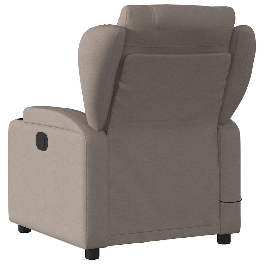 Massage Relax Chair Taupe Fabric